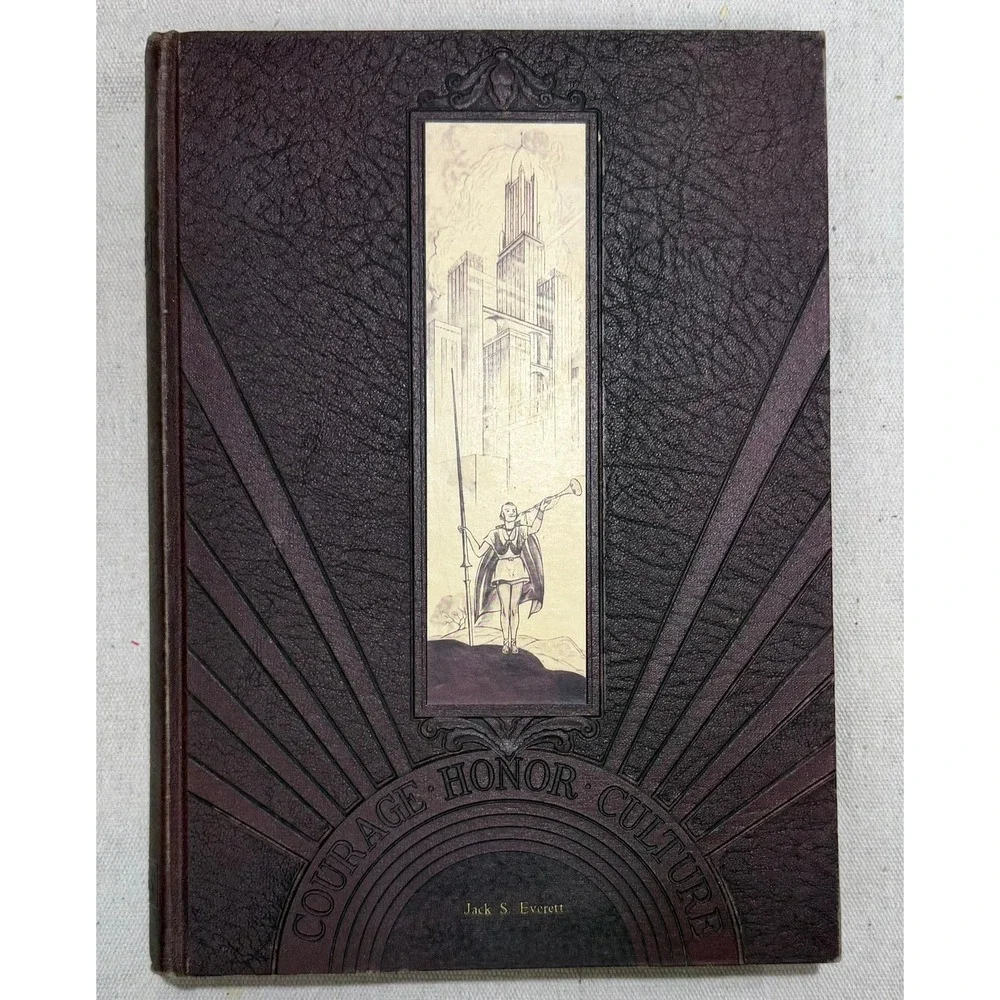Vintage 1933 Drake University Quax Yearbook Art Deco Courage Honor Culture